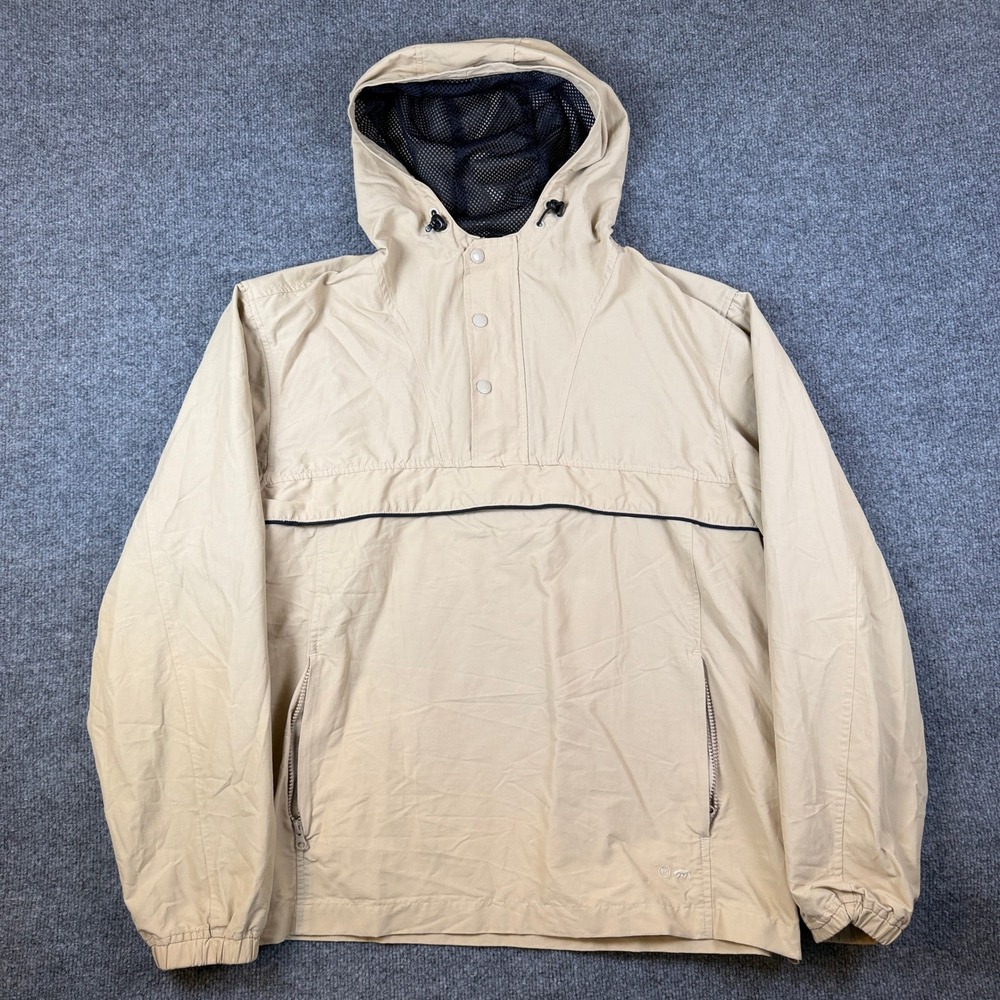 Taylor Stitch Anorak Jacket Mens 44 L Brown Pullover Vented Fishing Waterproof